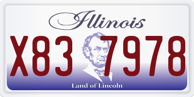 IL license plate X837978