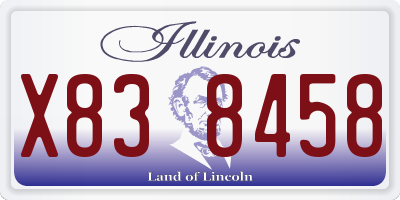 IL license plate X838458