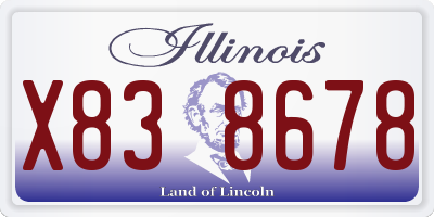 IL license plate X838678