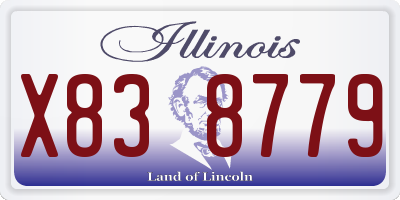 IL license plate X838779