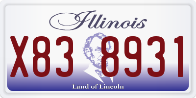 IL license plate X838931