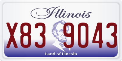 IL license plate X839043