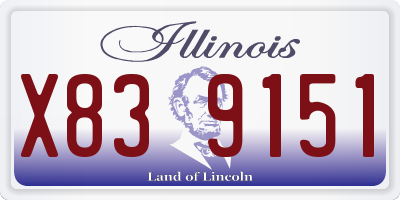 IL license plate X839151