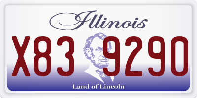 IL license plate X839290