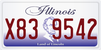 IL license plate X839542