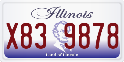 IL license plate X839878