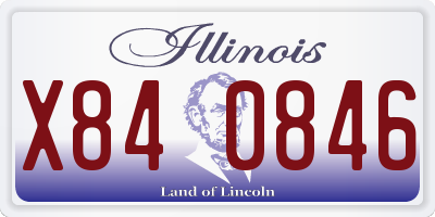 IL license plate X840846
