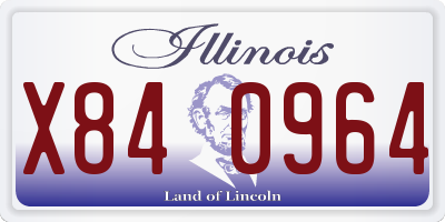 IL license plate X840964