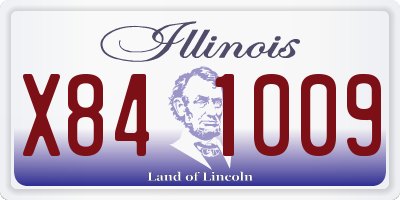 IL license plate X841009