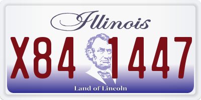 IL license plate X841447