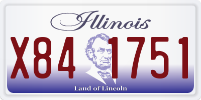 IL license plate X841751