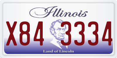 IL license plate X843334