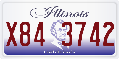 IL license plate X843742