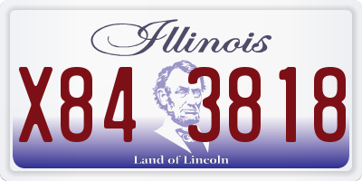 IL license plate X843818