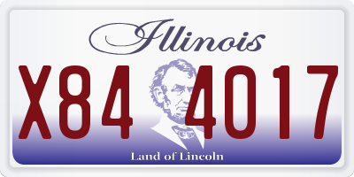 IL license plate X844017