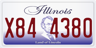 IL license plate X844380