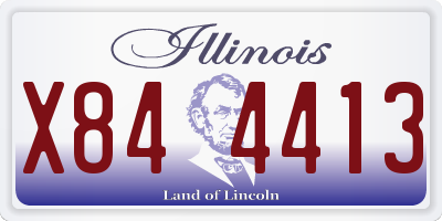 IL license plate X844413