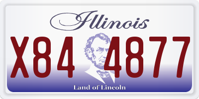 IL license plate X844877