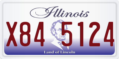 IL license plate X845124