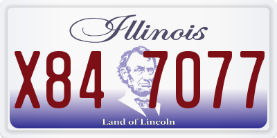 IL license plate X847077