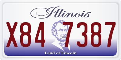IL license plate X847387