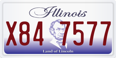 IL license plate X847577