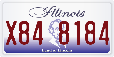 IL license plate X848184