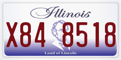 IL license plate X848518