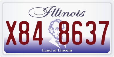 IL license plate X848637
