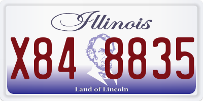 IL license plate X848835
