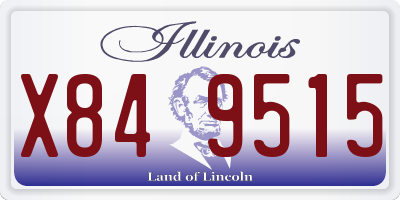IL license plate X849515