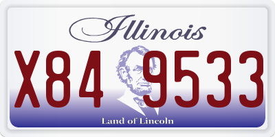 IL license plate X849533