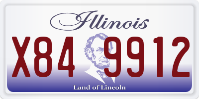 IL license plate X849912