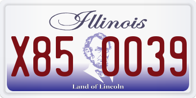 IL license plate X850039