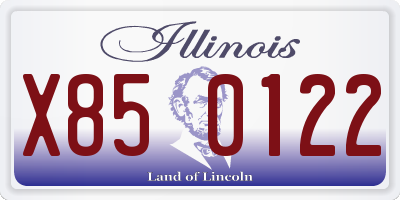 IL license plate X850122