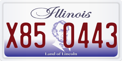 IL license plate X850443