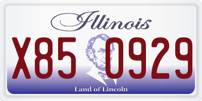 IL license plate X850929