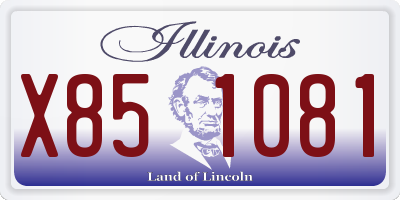 IL license plate X851081