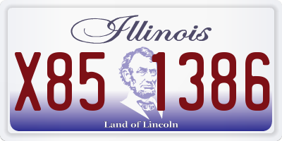 IL license plate X851386