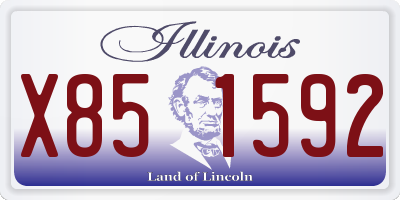 IL license plate X851592