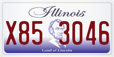 IL license plate X853046