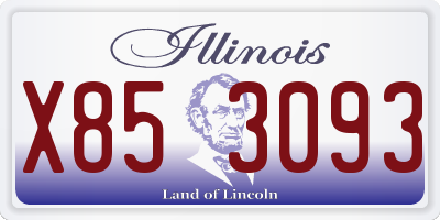 IL license plate X853093