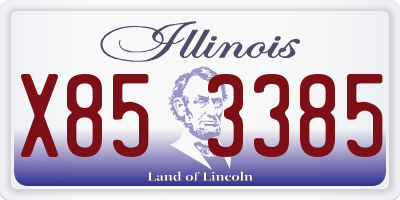 IL license plate X853385