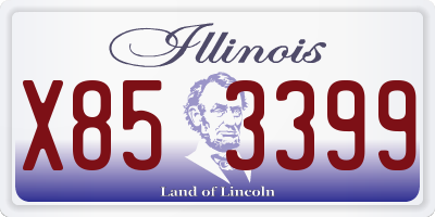 IL license plate X853399