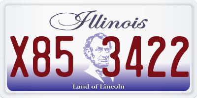 IL license plate X853422