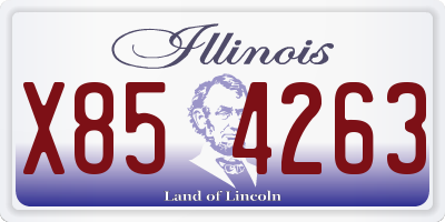 IL license plate X854263