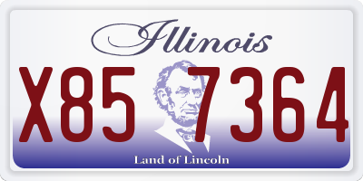 IL license plate X857364