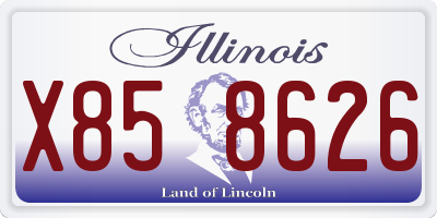 IL license plate X858626