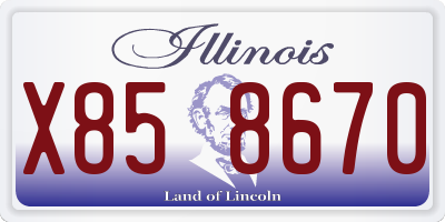 IL license plate X858670