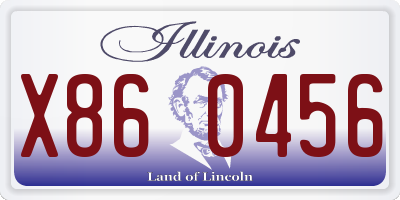 IL license plate X860456